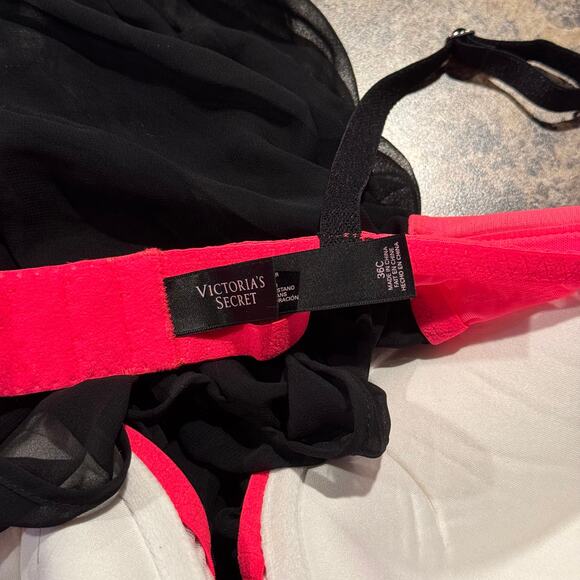 Victorias Secret Lingerie Babydoll Pin Up Retro Burlesque Feminine Romance 36C - Picture 2 of 6